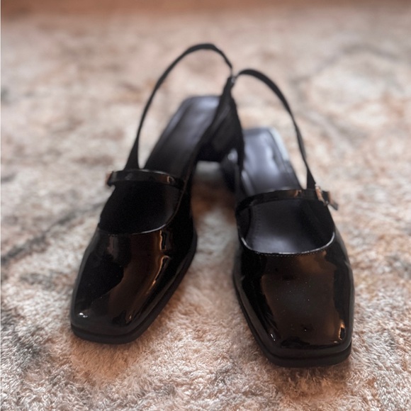 Bershka Shoes - Bershka Elegant Black Women's Slingback Shoes Size 40